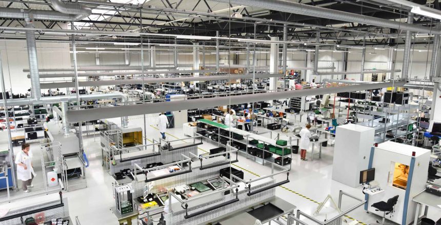 Factory for assembly of electronic components